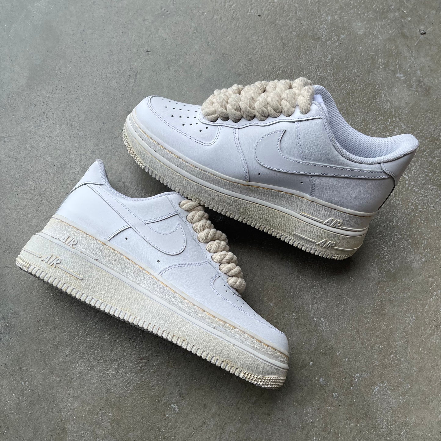 Custom AIR FORCE 1 - Double sole vintage (rope laces)