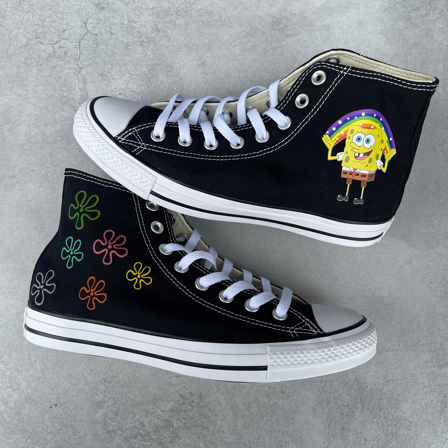 Custom Converse classic black - Spongebob