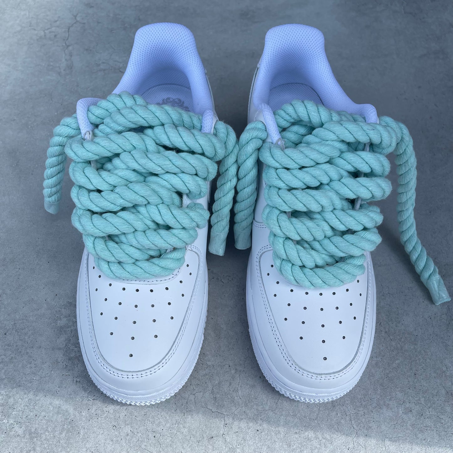 Custom AIR FORCE 1 - Rope laces (mint)