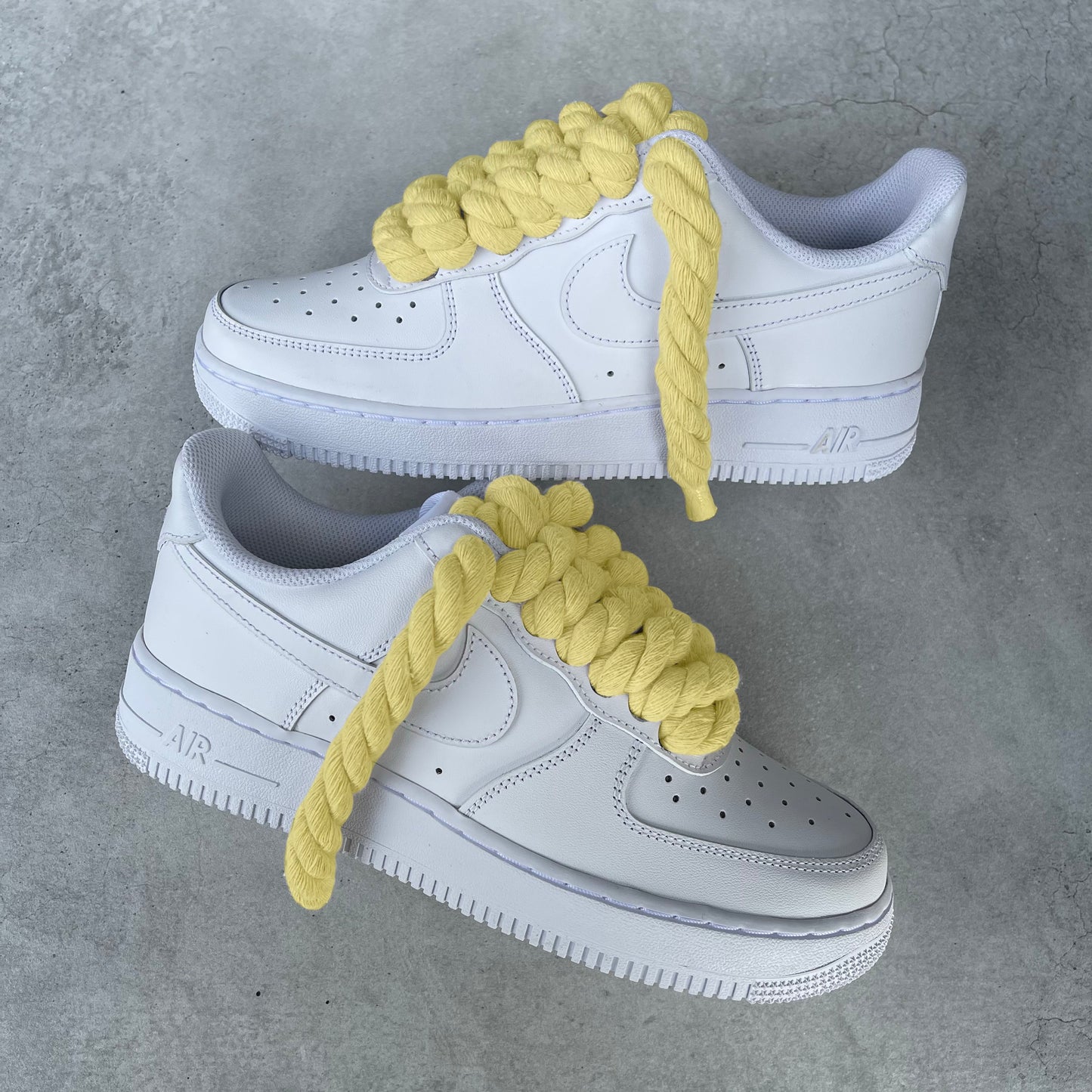 Custom AIR FORCE 1 - Rope laces (yellow)