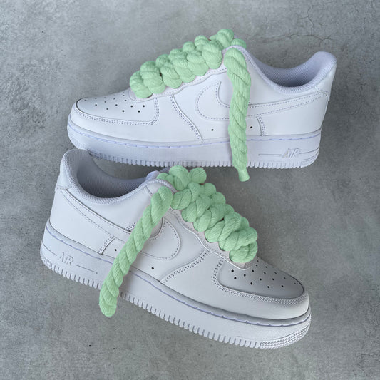 Custom AIR FORCE 1 - Rope laces (mint)