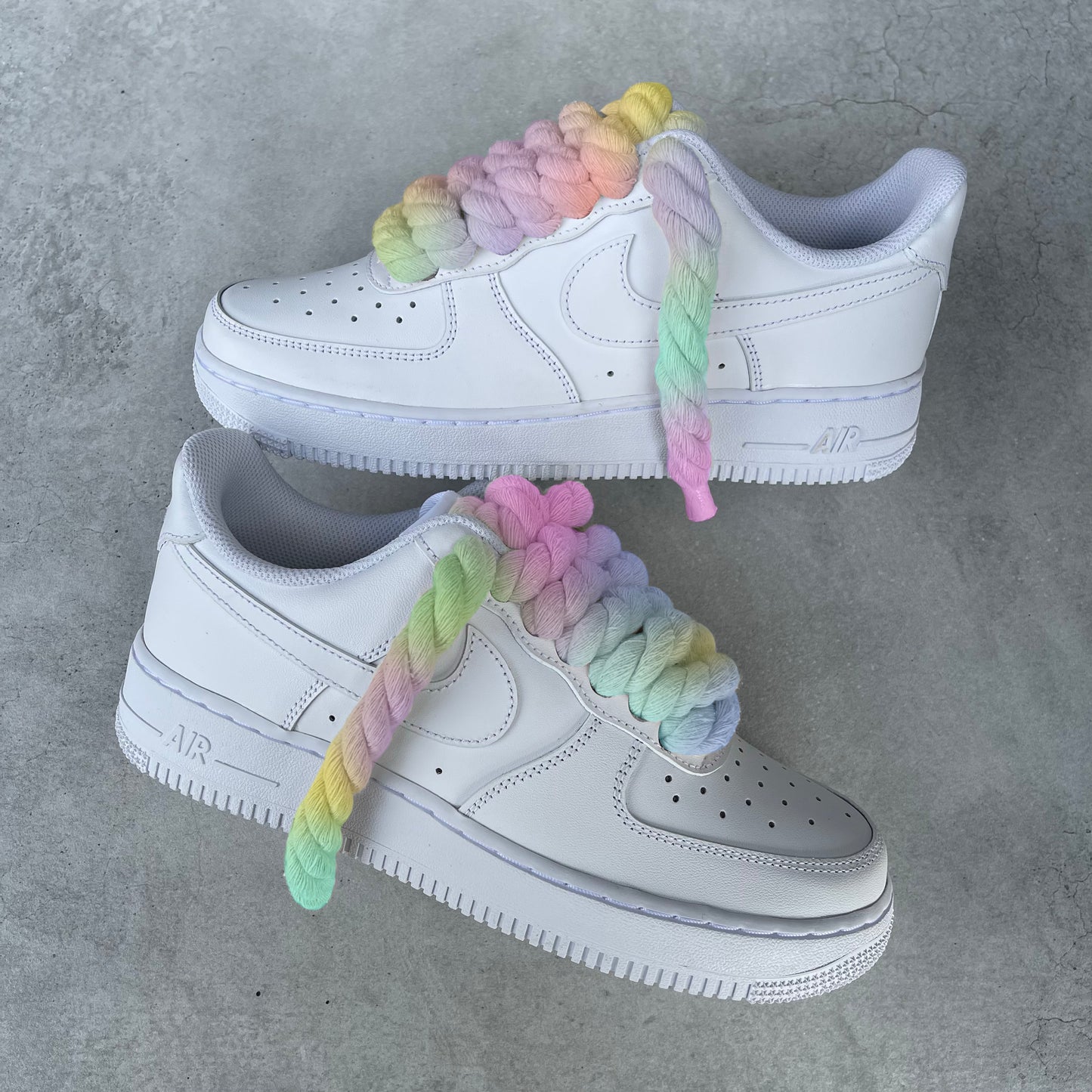Custom AIR FORCE 1 - Rope laces (candy)