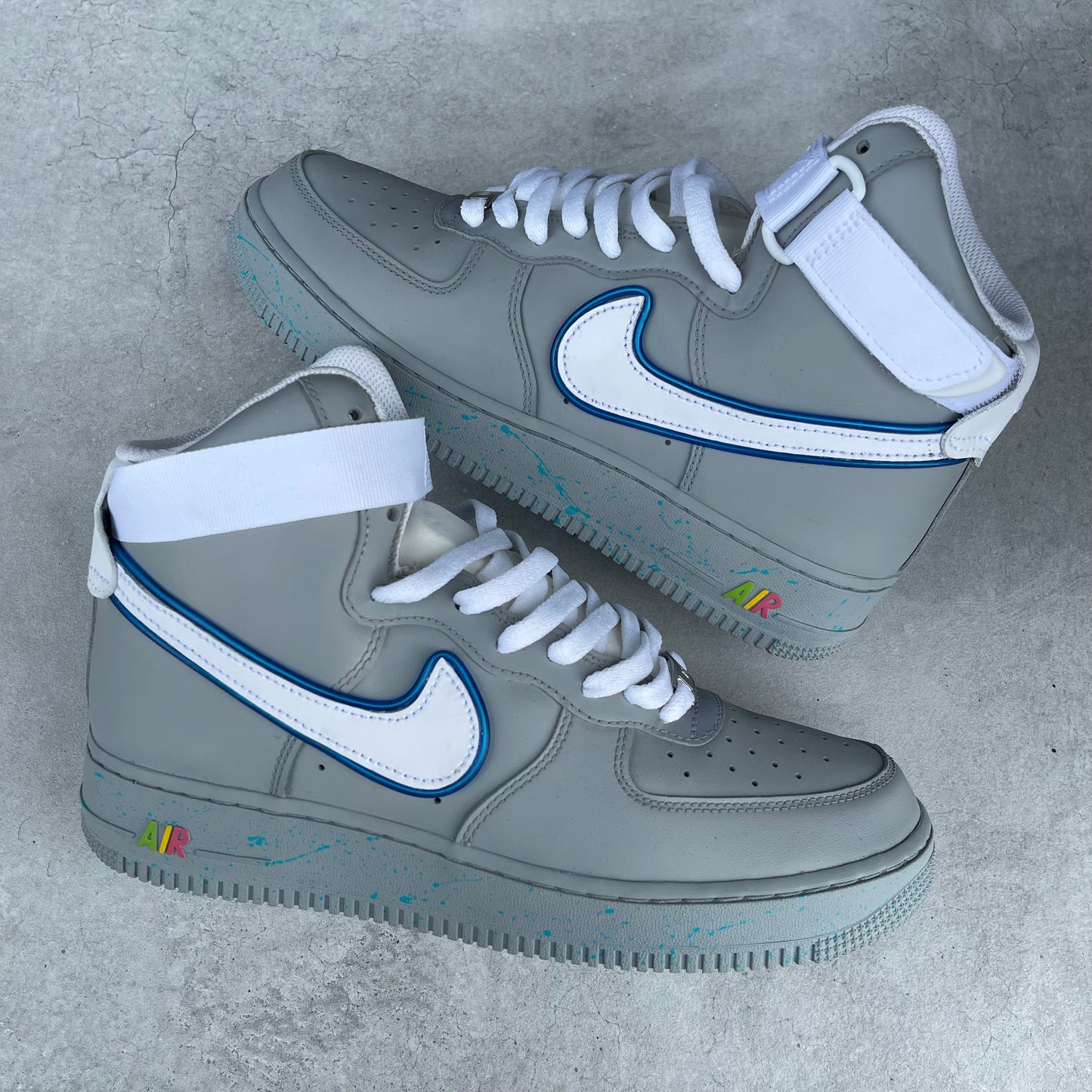 Custom AIR FORCE 1 high - Air Mag inspired (with led lights)