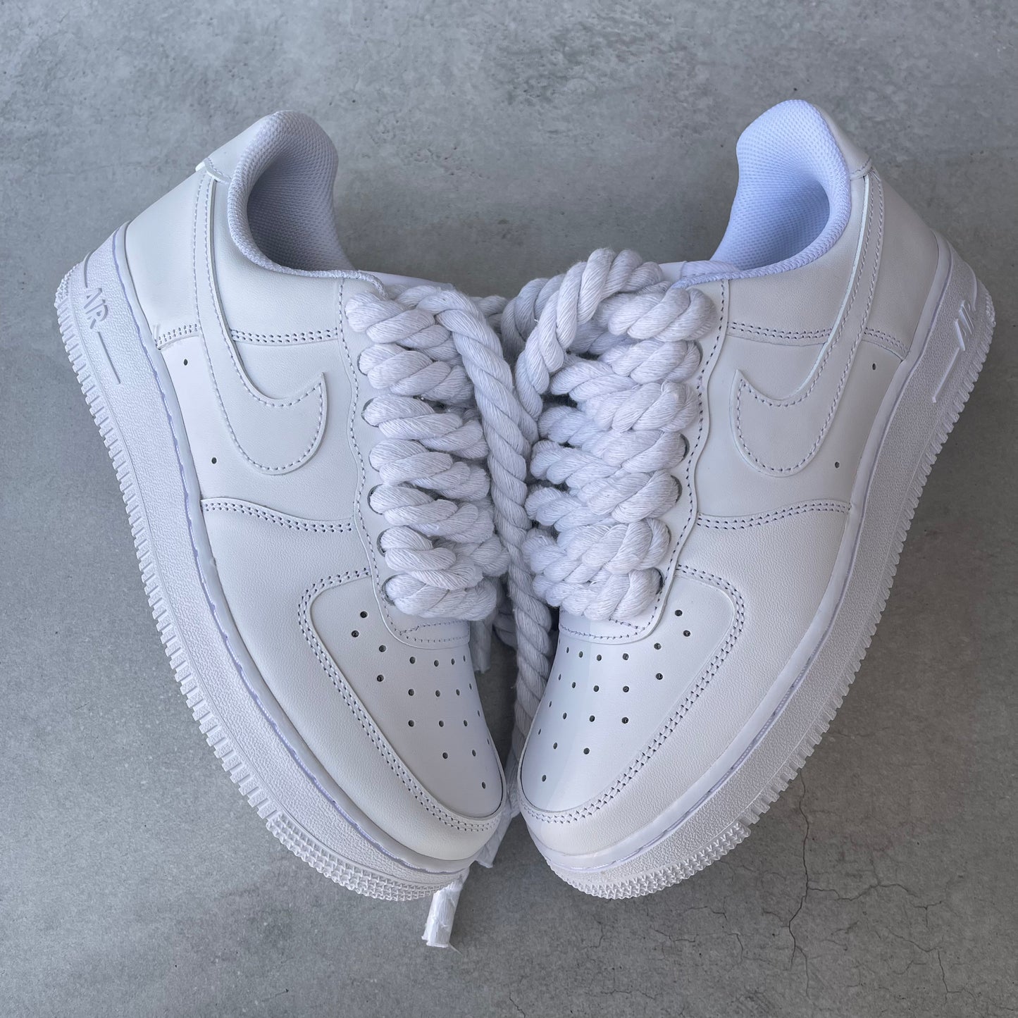 Custom AIR FORCE 1 - Rope laces (white)