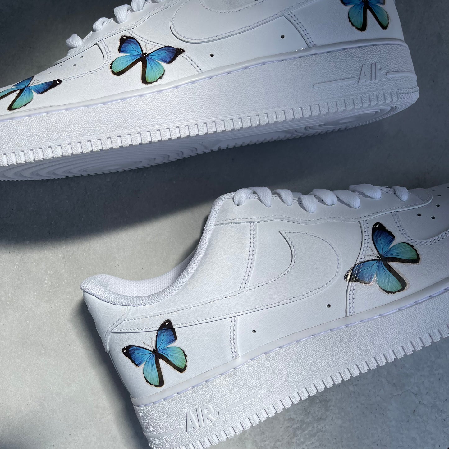 Custom AIR FORCE 1 - Butterfly (blue/turquoise)