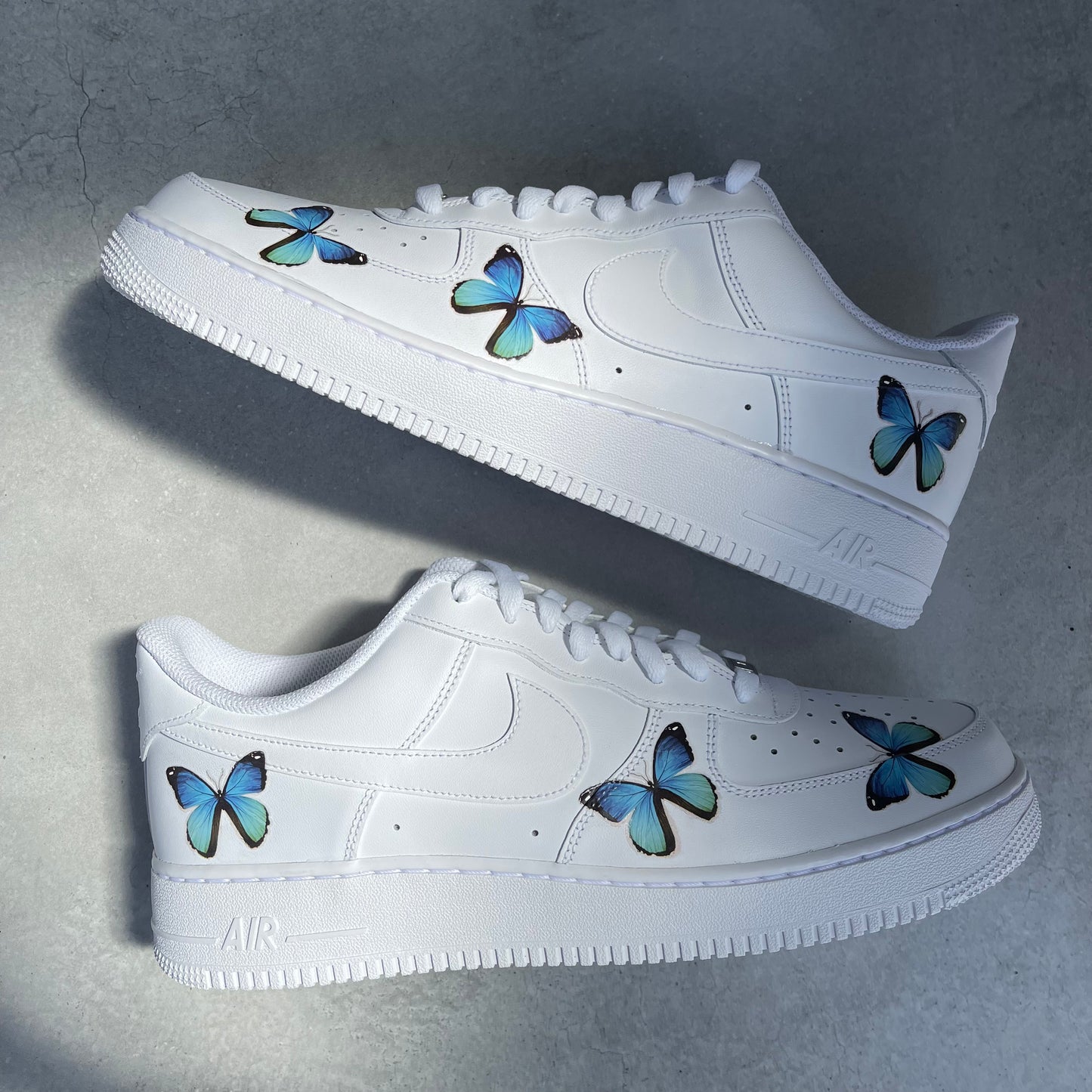 Custom AIR FORCE 1 - Butterfly (blue/turquoise)