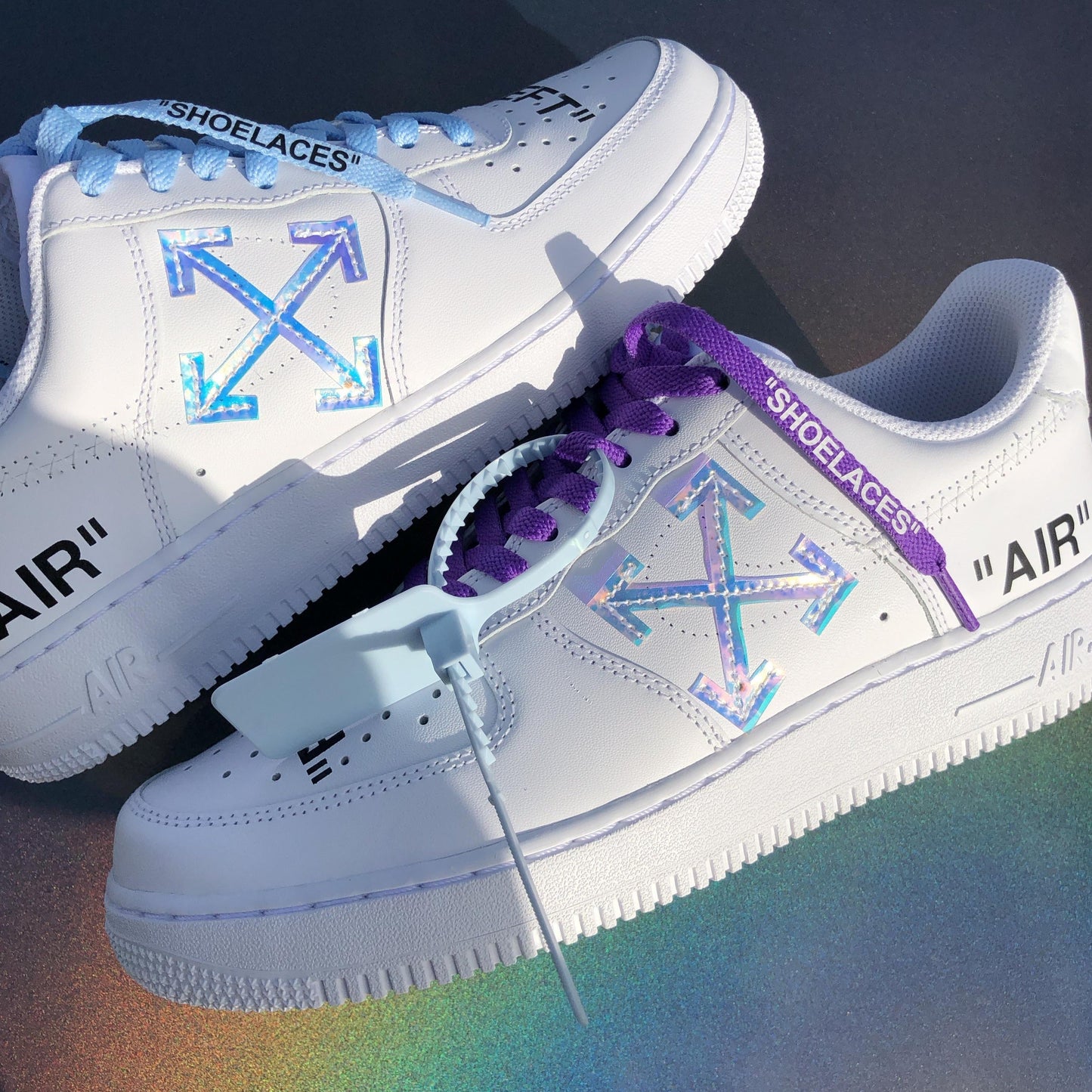 Custom AIR FORCE 1 - OFF WHITE (prism)