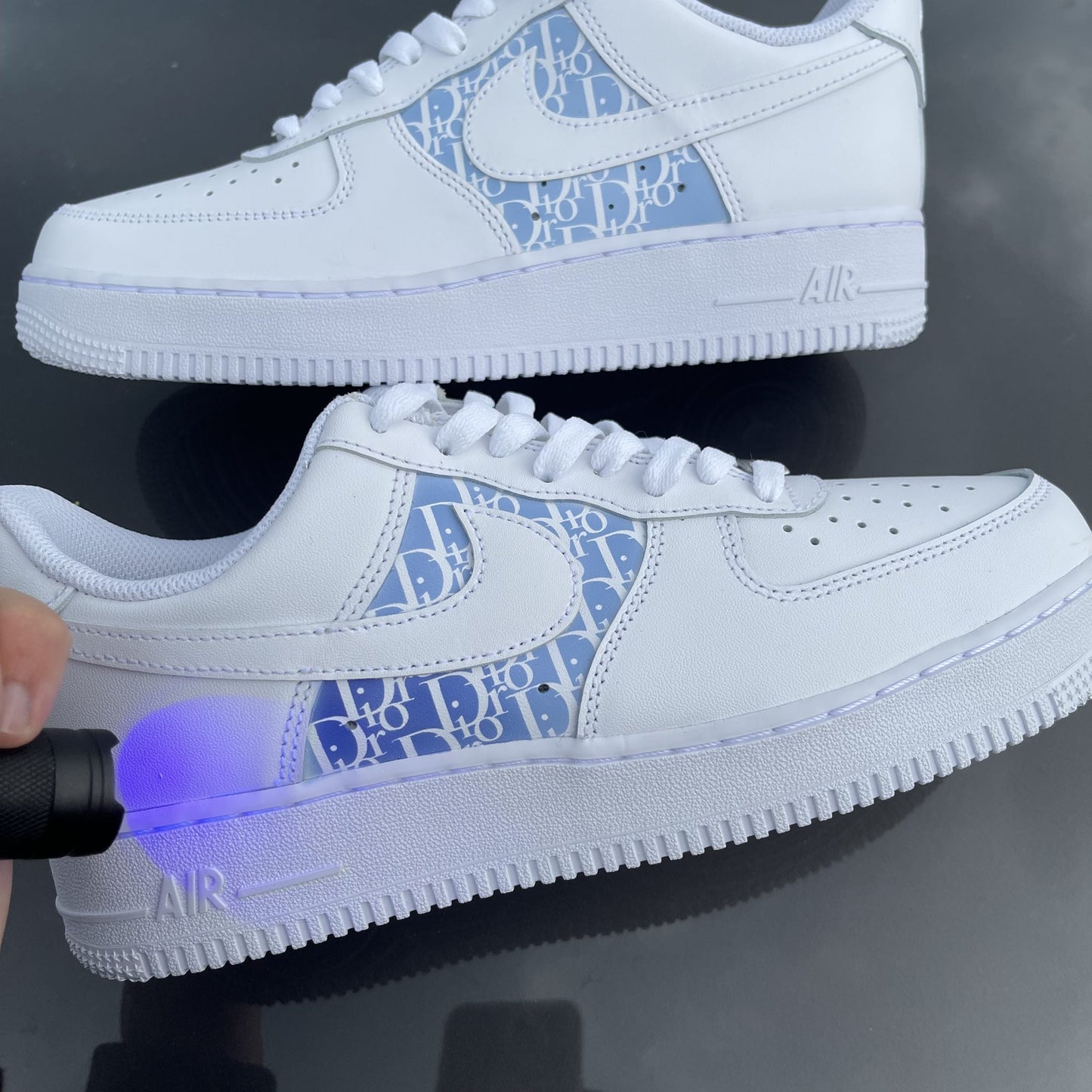 Custom AIR FORCE 1 - Christian D (UV color changing)