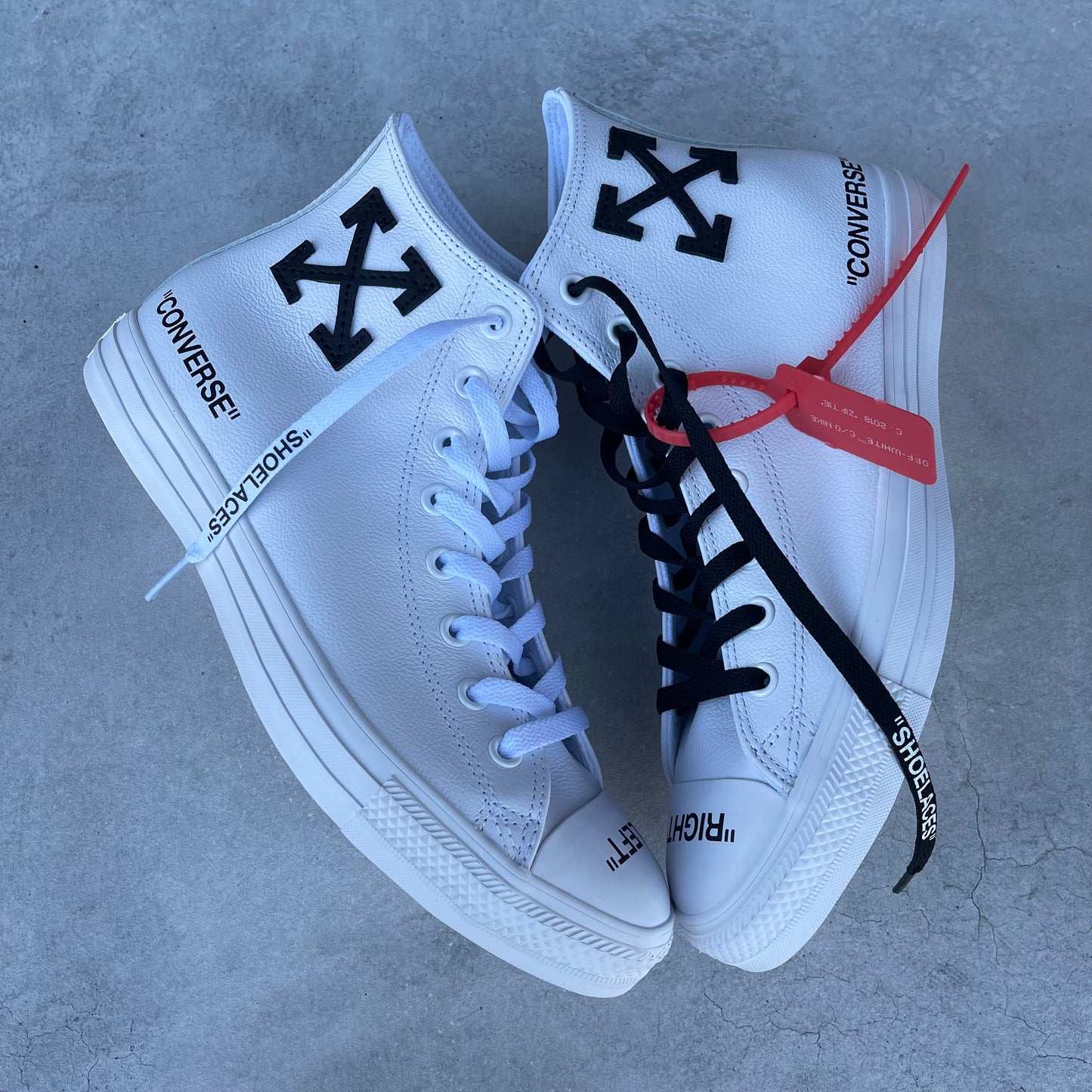 Custom Converse leather - OFF WHITE