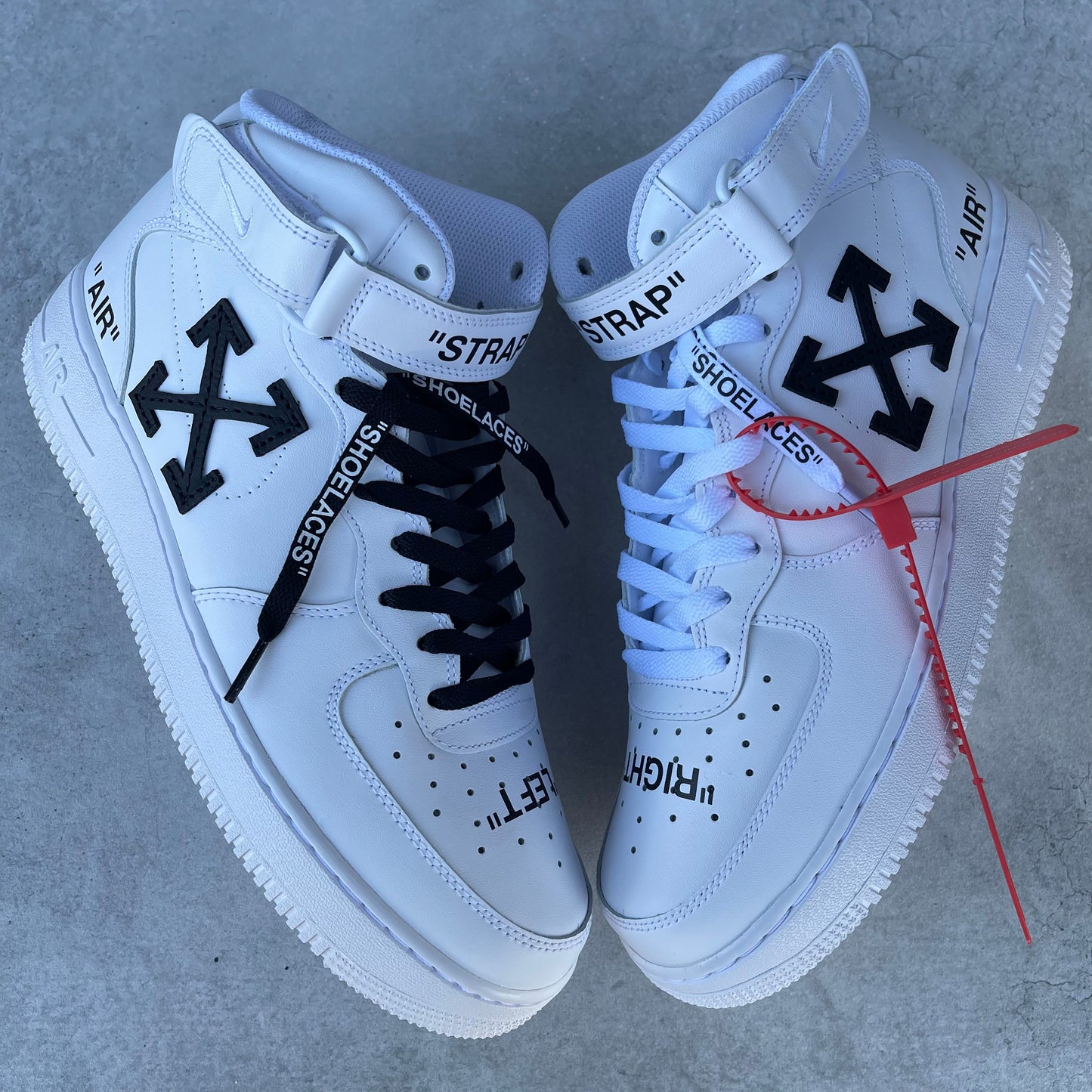 Custom AIR FORCE 1 mid - OFF WHITE