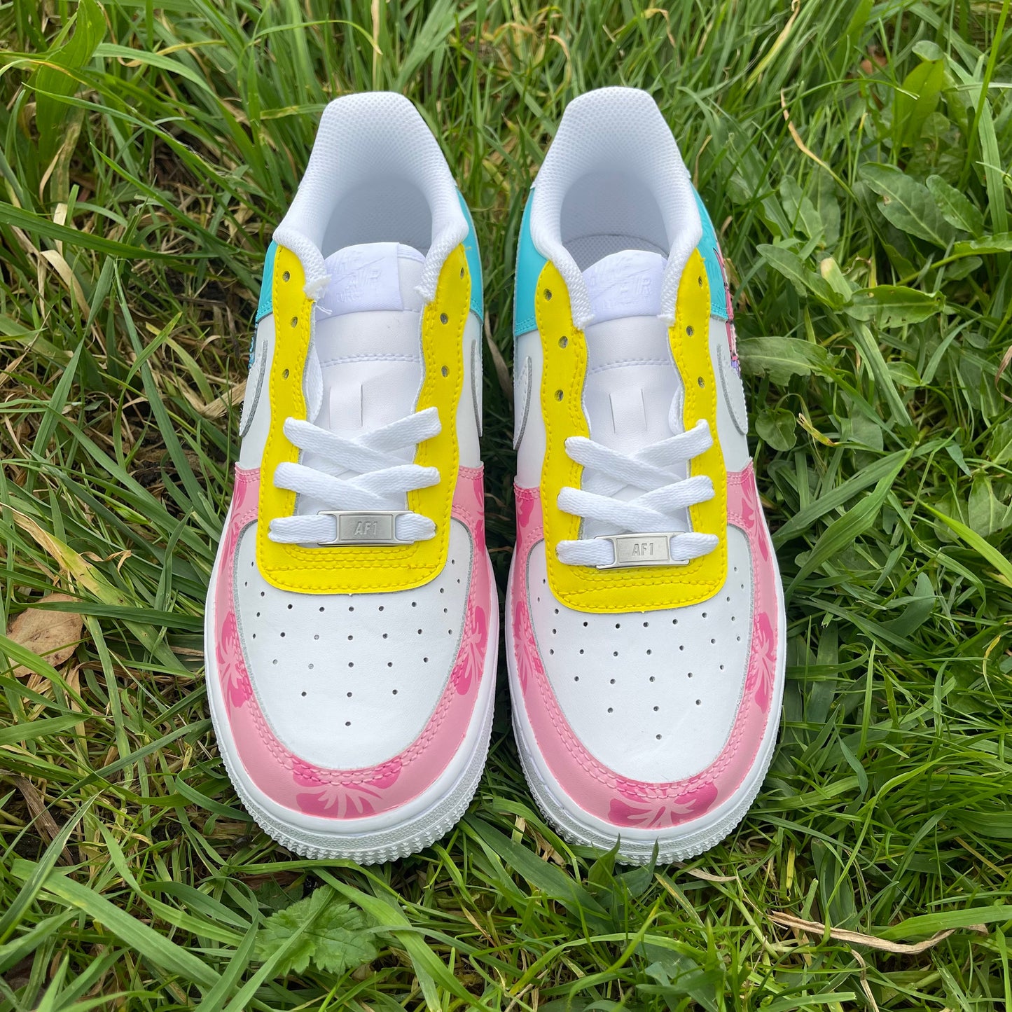 Custom AIR FORCE 1 - Stitch (turqouise/pink)
