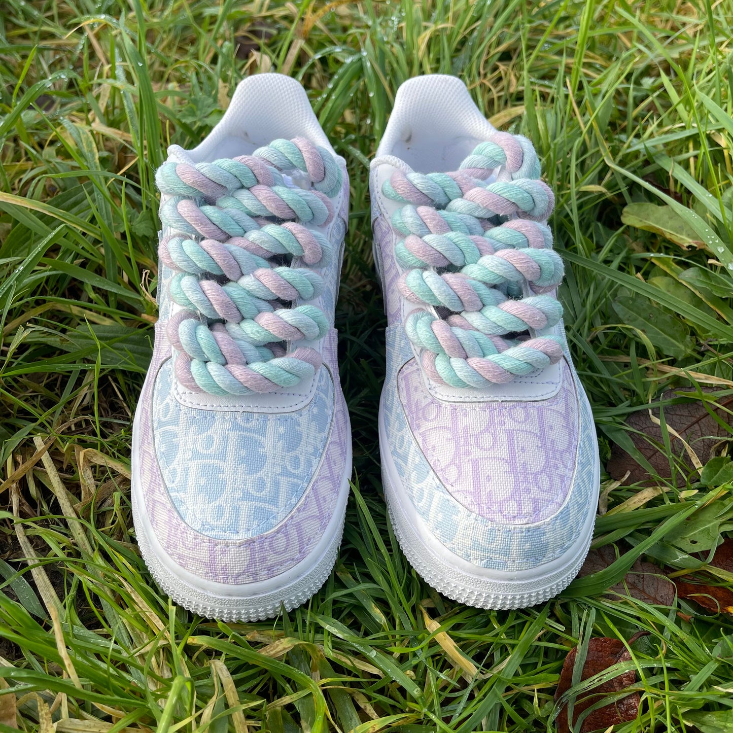 Custom AIR FORCE 1 - Candy Christian D (rope laces)