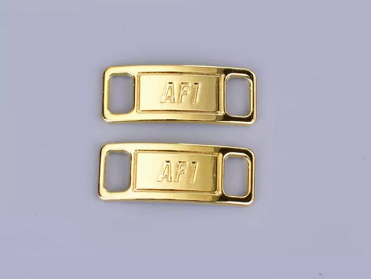 Gold shoelace buckle